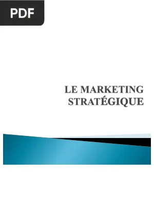 Le marketing stratégique