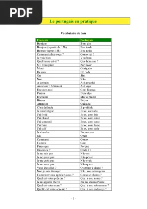 Le portugais en pratique