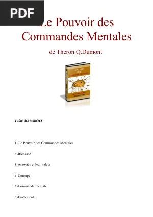 Le Pouvoir des Commandes Mentales