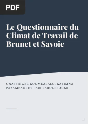 Le Questionnaire du Climat de Travail de Brunet et Savoie