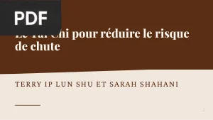 Le Tai Chi pour réduire le risque de chute