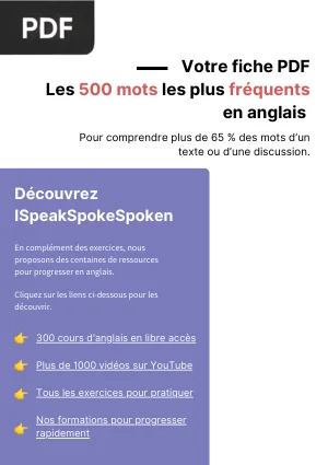 Les 500 mots les plus fréquents en anglais