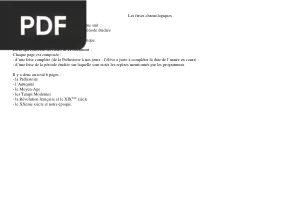 Les frises chronologiques