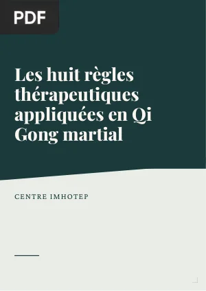 Les Huit Règles Thérapeutiques Appliquées en Qi Gong Martial