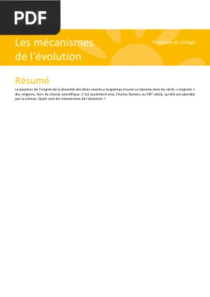 Les mécanismes de l'évolution