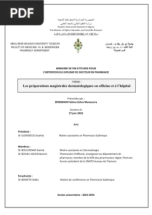 Les préparations magistrales dermatologiques en officine et à l'hôpital