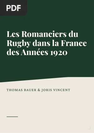 Les Romanciers du Rugby dans la France des Années 1920
