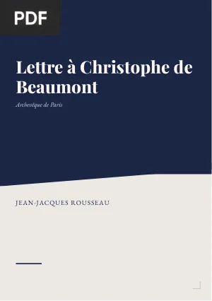 Lettre à Christophe de Beaumont