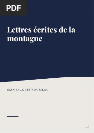 Lettres écrites de la montagne