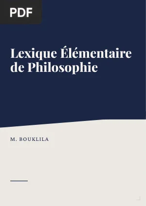 Lexique Élémentaire de Philosophie