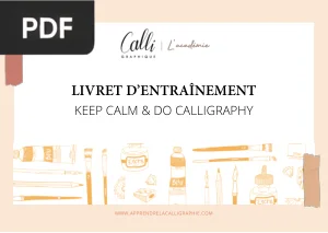 Livret d'entraînement Keep Calm & Do Calligraphy