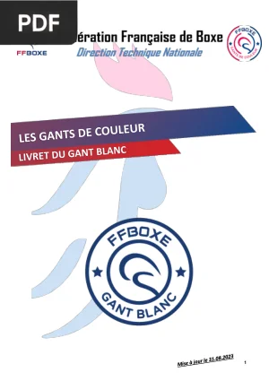 Livret de progression : Gant Blanc