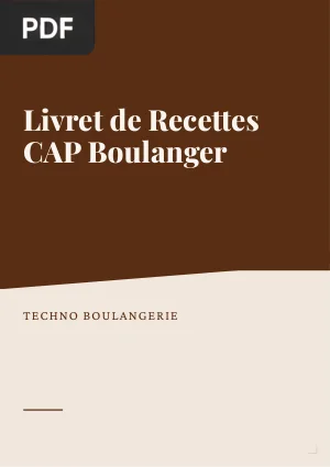 Livret de Recettes CAP Boulanger