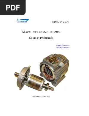 Machines Asynchrones : Cours et Problèmes