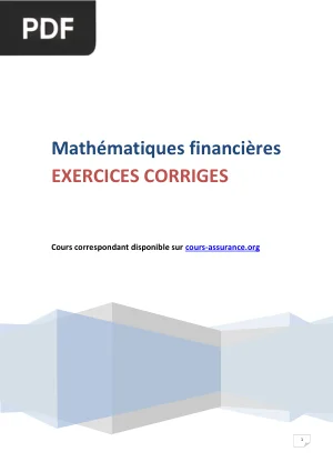 Mathématiques financières : exercices corrigés