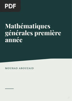 Mathématiques générales première année