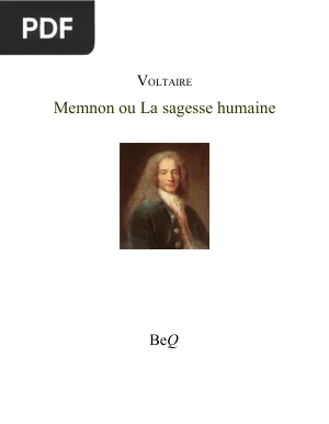 Memnon ou La sagesse humaine