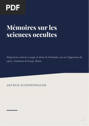 Mémoires sur les sciences occultes