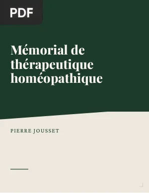 Mémorial de Thérapeutique Homéopathique