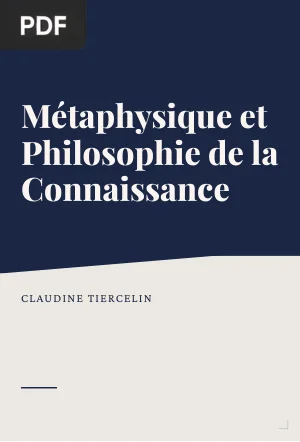 Métaphysique et philosophie de la connaissance
