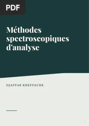Méthodes spectroscopiques d'analyse
