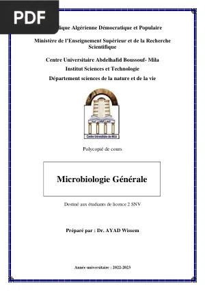 Microbiologie Générale