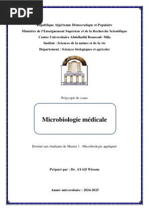 Microbiologie Médicale