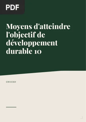 Moyens d’atteindre l’objectif de développement durable