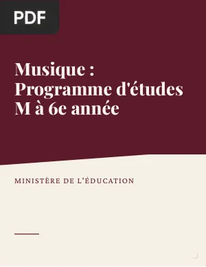 Musique : Programme d'études M à 6e année