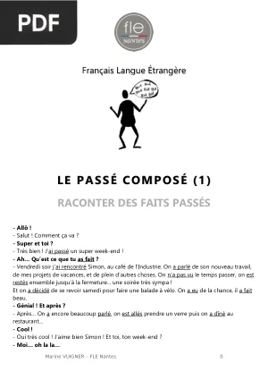 Passé composé : exercices avec corrigés