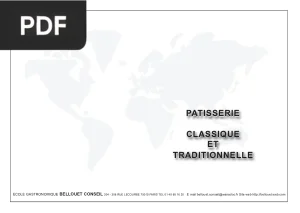 Pâtisserie classique et traditionnelle