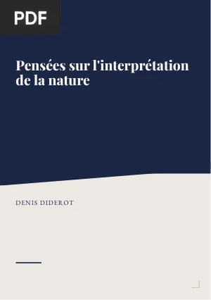 Pensées sur l'interprétation de la nature
