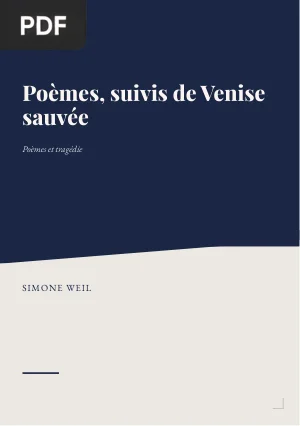 Poèmes, suivis de Venise sauvée
