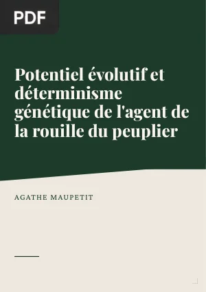 Potentiel évolutif et déterminisme génétique de l'agent de la rouille du peuplier