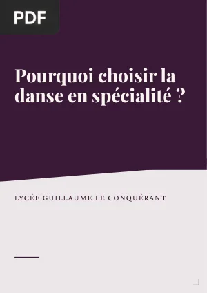 Pourquoi choisir la danse en enseignement de spécialité ?