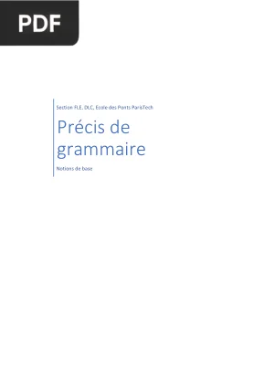 Précis de grammaire