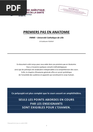 Premiers pas en Anatomie