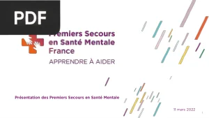 Présentation des Premiers Secours en Santé Mentale