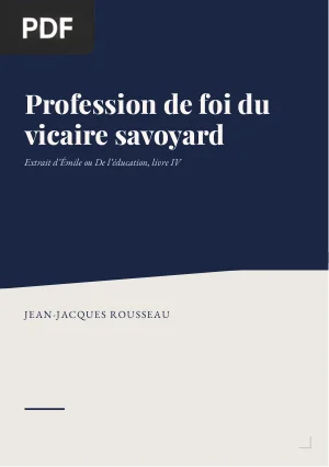 Profession de foi du vicaire savoyard
