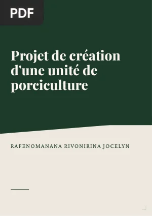 Projet de création d'une unité de porciculture