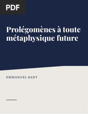 Prolégomènes à toute métaphysique future