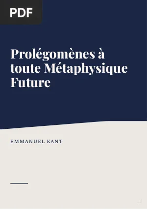 Prolégomènes à toute Métaphysique Future