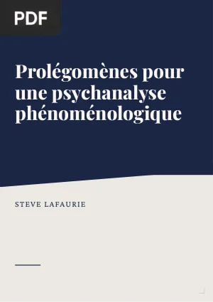 Prolégomènes pour une psychanalyse phénoménologique