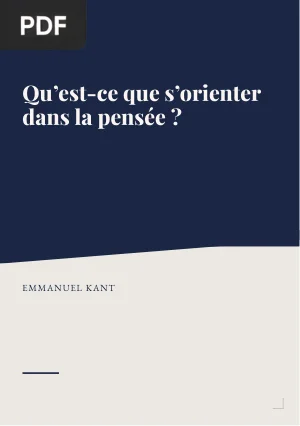 Qu’est-ce que s’orienter dans la pensée ?
