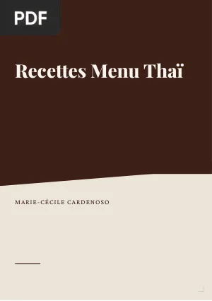 Recettes Menu Thaï