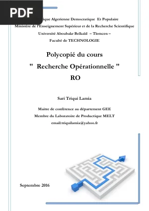 Recherche Opérationnelle