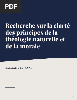 Recherche sur la clarté des principes de la théologie naturelle et de la morale