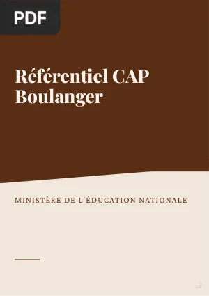 Référentiel CAP Boulanger