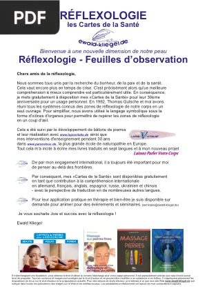 Réflexologie: Feuilles d'Observation