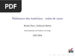Résistance des matériaux : notes de cours